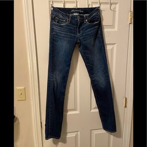 AEO 6L super stretch, dark blue, skinny jeans